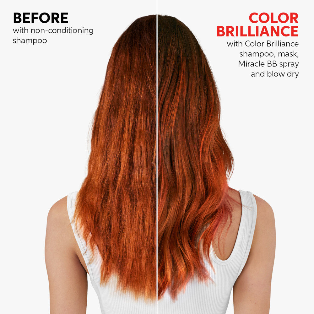 Wella Professionals Colour Brilliance Mask Fine to Medium Before and After